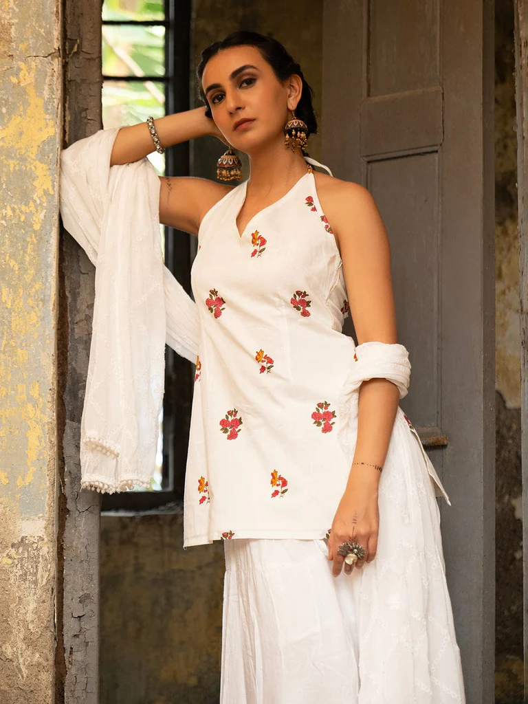 Tara Halter Neck Corset Kurti