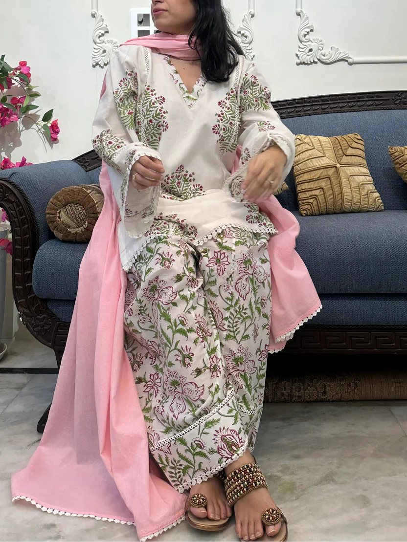 Rumi Block Print Farshi Salwar Set - Image 3